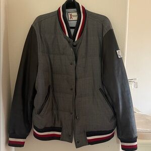 Moncler Gray and Black Bomber Jacket